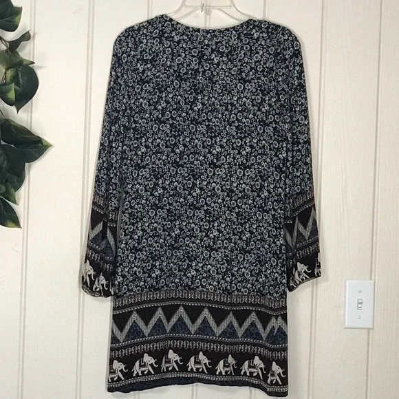 Ladies Altar’d State LS Multicolor Design Dress Elephants Flower Floral 
XS 0 2… - Picture 11 of 14